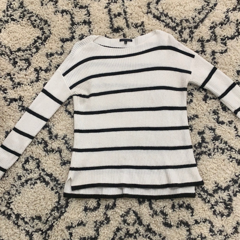 Oversized Knit Striped Sweater